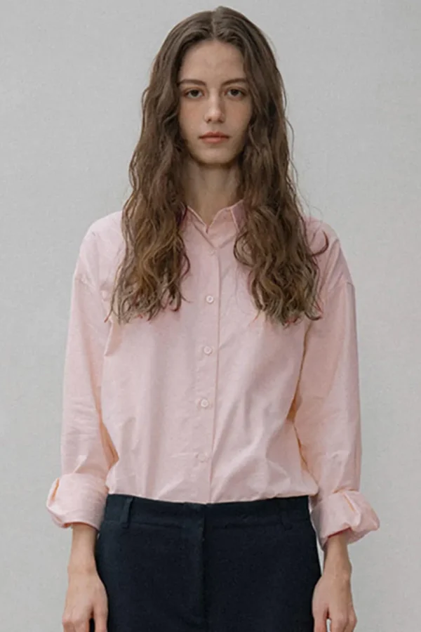 Minimalist 3D Tailored Breathable Cotton Loose Long Sleeve Shirt