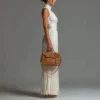 Minimalist Commuter Cream Pleated Wide Leg Womens Jumpsuit
