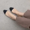 Timeless Colour Block Cowhide Womens Closed Toe Slingback Sandals