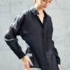 Minimalist Breathable Sheer Ramie Loose Long Sleeve Shirt