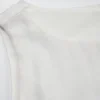 Minimalist Scalloped Edge Linen Blend Womens Sleeveless Midi Dress