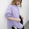 Minimalist 3D Tailored Breathable Cotton Loose Long Sleeve Shirt