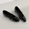 Timeless Patent Leather Womens Buckled Low Heel Mary Jane Shoes