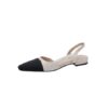 Timeless Colour Block Cowhide Womens Closed Toe Slingback Sandals