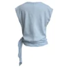 Minimalist Breathable Cotton Blend Womens Asymmetric Hem Cap Sleeve T Shirt