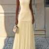 Timeless Pleated Womens Sleeveless Top And Maxi Skirt Co Ord Set