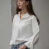 Minimalist 3D Tailored Breathable Cotton Loose Long Sleeve Shirt