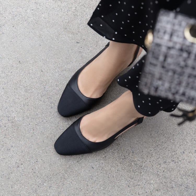 Timeless Colour Block Cowhide Womens Closed Toe Slingback Sandals