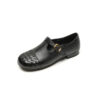Timeless Woven Toe Genuine Leather Womens Mary Jane Flats