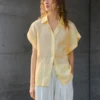 Minimalist Commuter Breathable Sheer Ramie Short Sleeve Shirt