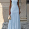 Timeless Pleated Womens Sleeveless Top And Maxi Skirt Co Ord Set