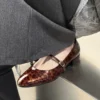 Timeless Patent Leather Womens Buckled Low Heel Mary Jane Shoes