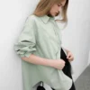 Minimalist 3D Tailored Breathable Cotton Loose Long Sleeve Shirt