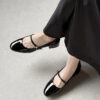 Timeless Patent Leather Womens Buckled Low Heel Mary Jane Shoes