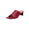 Minimalist Breathable Sheepskin Womens Square Toe Block Heel Mules