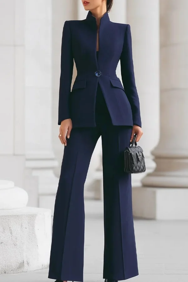 Timeless Tailored Polyester Womens Two Piece Trouser Suit