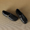 Timeless Woven Toe Genuine Leather Womens Mary Jane Flats