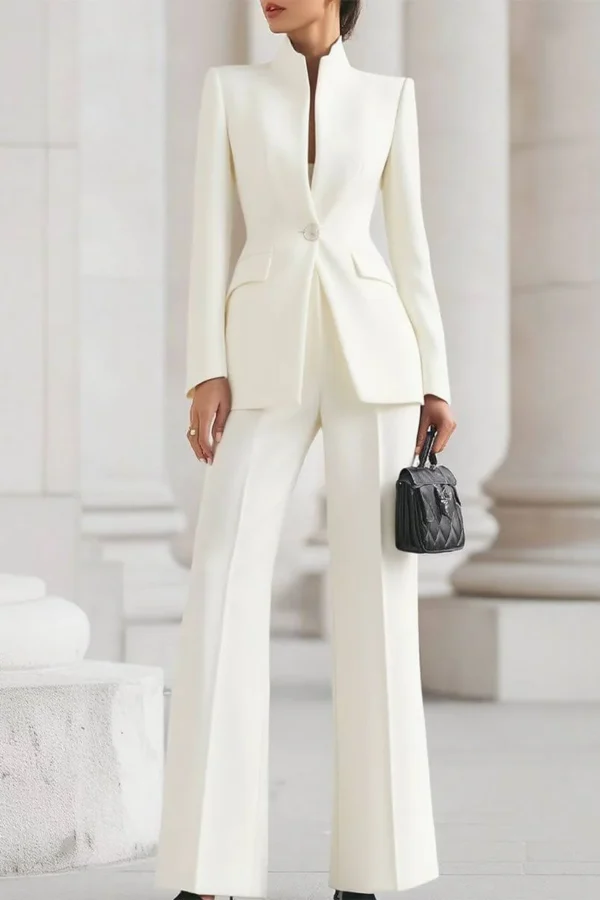 Timeless Tailored Polyester Womens Two Piece Trouser Suit