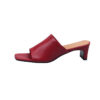 Minimalist Breathable Sheepskin Womens Square Toe Block Heel Mules