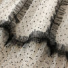 French Riviera Polka Dot Mesh Frilled Womens Tiered Maxi Skirt