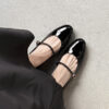 Timeless Patent Leather Womens Buckled Low Heel Mary Jane Shoes