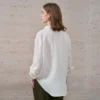 Minimalist Breathable Pure Linen Oversized Long Sleeve Shirt
