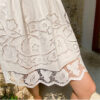 French Riviera Broderie Anglaise Scalloped Cotton Womens Mini Dress