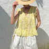 French Riviera Scalloped Broderie Anglaise Cotton Womens Blouse