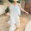 French Riviera Breathable Lyocell Scalloped Lace Trim Womens Cami Top