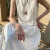 French Riviera Broderie Anglaise Airy Cotton Womens Midi Two Piece