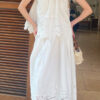 French Riviera Scalloped Broderie Anglaise Cotton Womens Cami Top