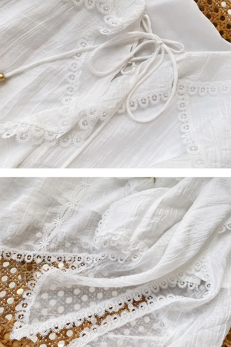 French Riviera Breathable Lyocell Scalloped Lace Trim Womens Cami Top