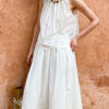 French Riviera Cotton Broderie Anglaise Womens Sleeveless Blouse