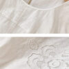 French Riviera Cotton Linen Eyelet Womens Sleeveless Shift Mini Dress