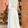 French Riviera Cotton Broderie Anglaise Womens Sleeveless Blouse