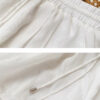 French Riviera Linen Lyocell Scalloped Embroidered Womens Shorts