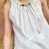 French Riviera Cotton Broderie Anglaise Womens Sleeveless Blouse