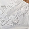 French Riviera Broderie Anglaise White Cotton Womens V Neck Blouse