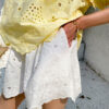 French Riviera Summer Cotton Scalloped Broderie Anglaise Womens Shorts