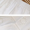French Riviera Broderie Anglaise Cotton Womens Summer Midi Skirt