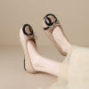 French Riviera Quilted Cushioned Womens Slip On Bow Ballet Flats