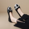 French Riviera Quilted Cushioned Womens Slip On Bow Ballet Flats