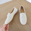 Casual Chic Perforated Sheepskin Leather Womens Flat Mary Janes