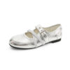 French Riviera Breathable Buckle Strap Womens Mary Jane Flat Shoes