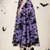 Halloween Layered Mesh Tulle Womens Elastic Waist A Line Midi Skirt