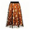 Casual Chic Christmas Party Panelled Tulle Womens A Line Midi Skirt