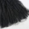 Casual Chic Breathable Asymmetric Layered Tulle Womens Midi Skirt