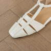 French Riviera Sheepskin Caged Womens Square Toe Fisherman Sandals