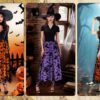 Halloween Layered Mesh Tulle Womens Elastic Waist A Line Midi Skirt