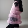Casual Chic Pastel Ruffled Tiered Tulle Womens A Line Midi Skirt